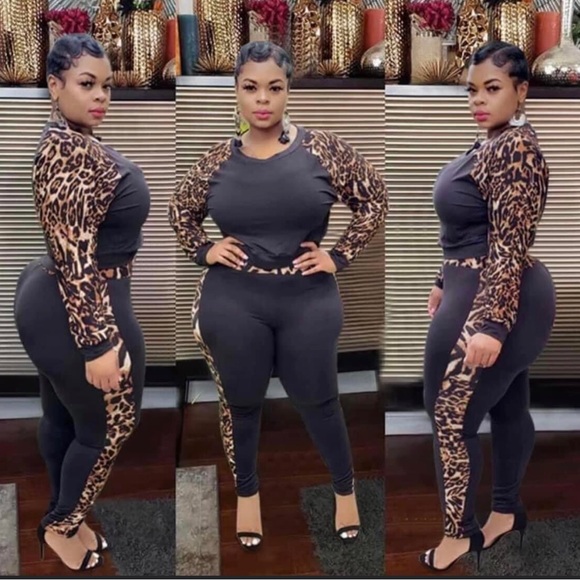 Leopard Plus Size Set - Picture 1 of 1